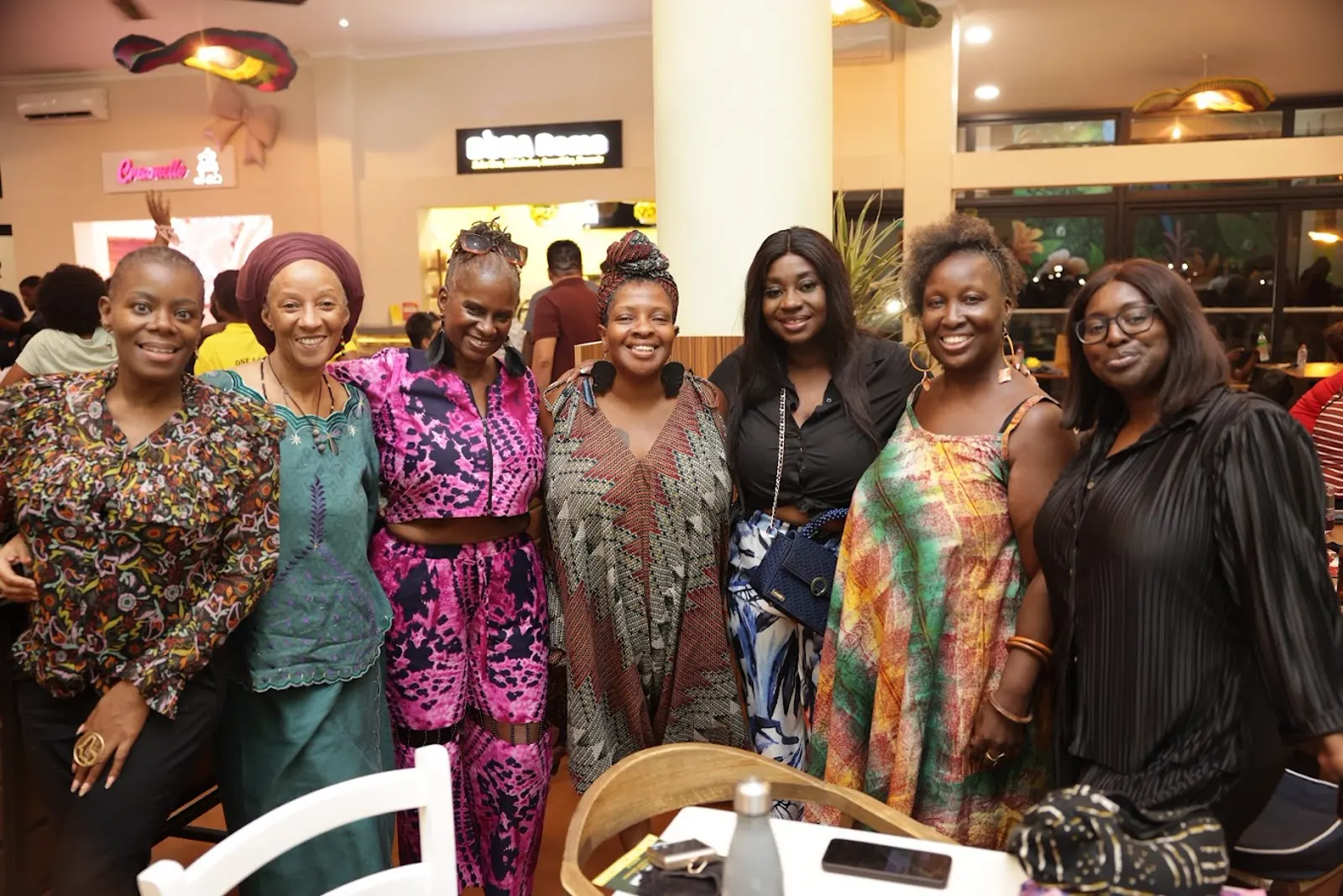 A group of guests celebrating together at Jerk Harbour